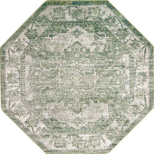 Bungalow Rose Dederang Performance Green Rug & Reviews Wayfair